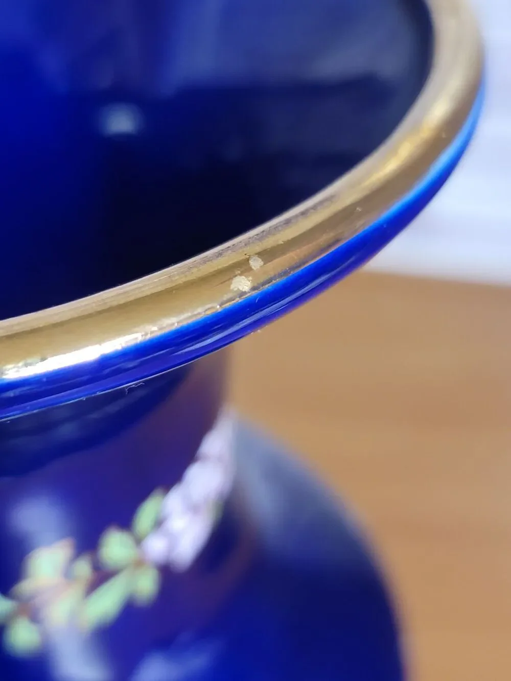 Japanese Cobalt Blue Peacock Vase
